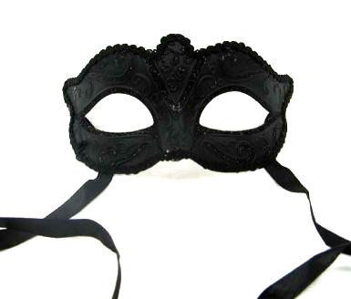 Mardi Gras Venetian Glitter Curved Top Mask Silver 1847S